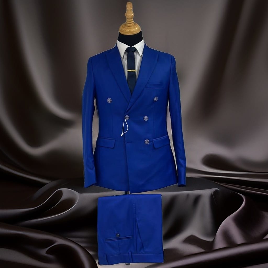 Costume Croise Bleu Roi – Charisme et Originalité