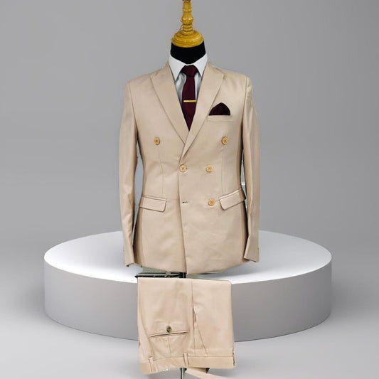 Costume Croisé Saumon – Audace & Élégance Moderne