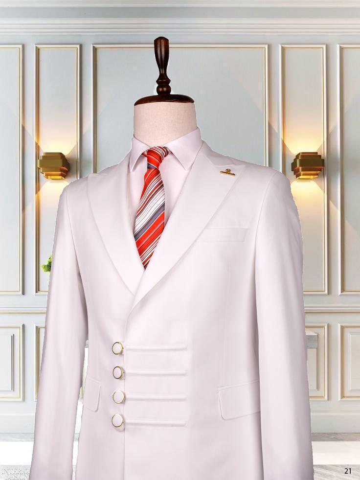 Costumes 4 boutons Blanc