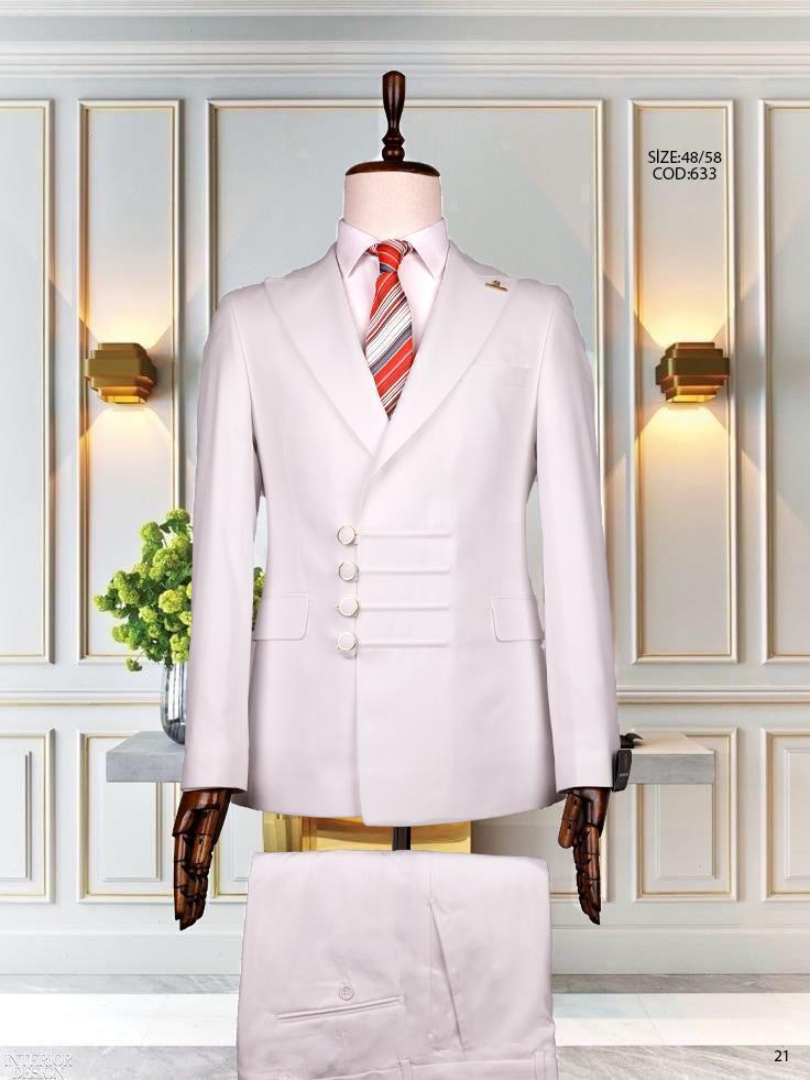 Costumes 4 boutons Blanc