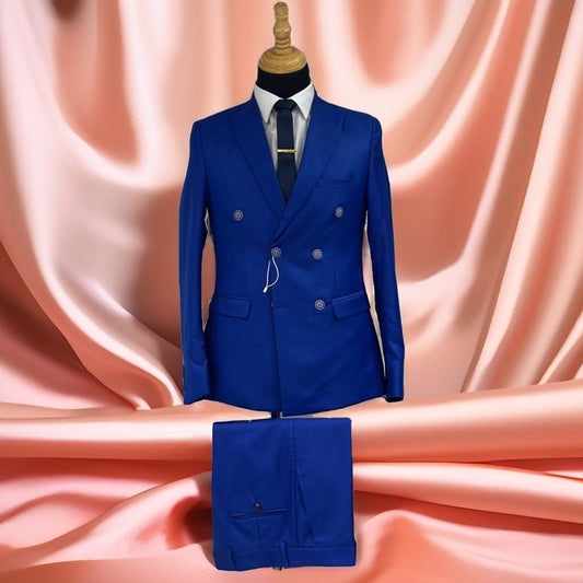 Costume Croise Bleu Roi – Charisme et Originalité